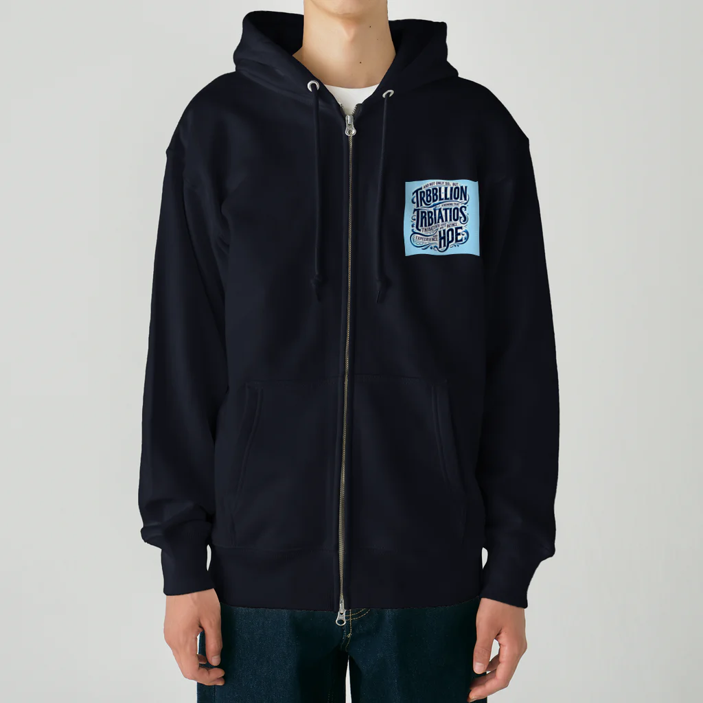 7no70の艱難は忍耐を生み、忍耐は品性、品性は希望を生む２ Heavyweight Zip Hoodie