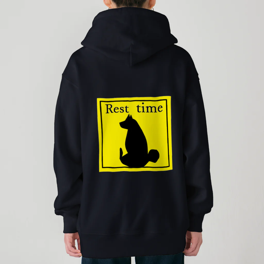 いっぷく処 てんてんのもっちり柴シルエット１(Rest time) Heavyweight Zip Hoodie