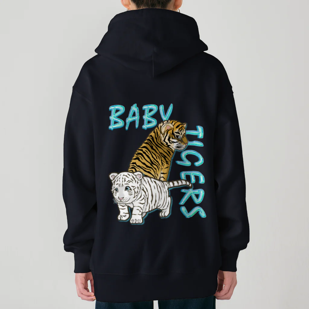 LalaHangeulのBABY TIGERS　バックプリント ヘビーウェイトジップパーカー