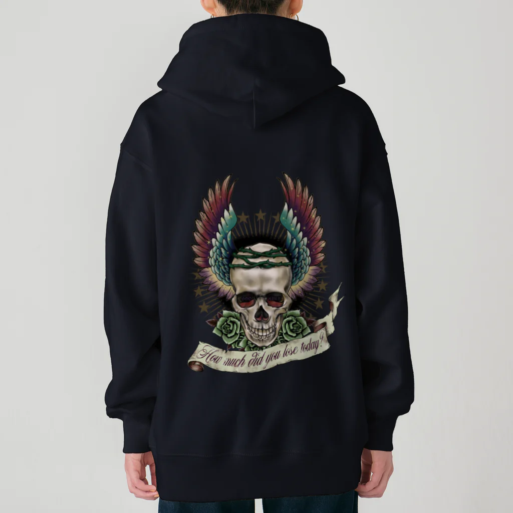 GOD LUCK💀to youのタトゥードクロ💀煽り Heavyweight Zip Hoodie