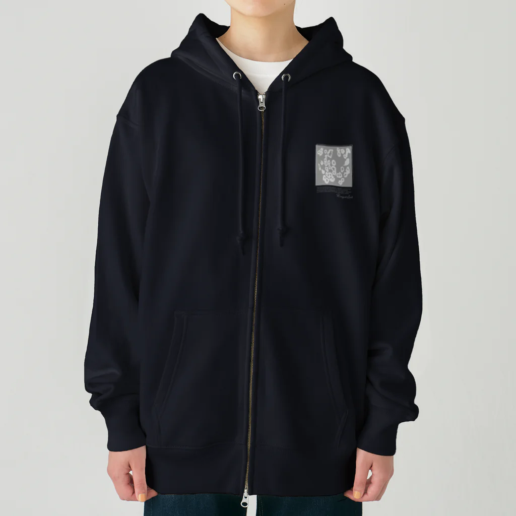 chiho_seal_shopのワモン アザラシ 柄 グレー Ringed seal pattern gray Heavyweight Zip Hoodie