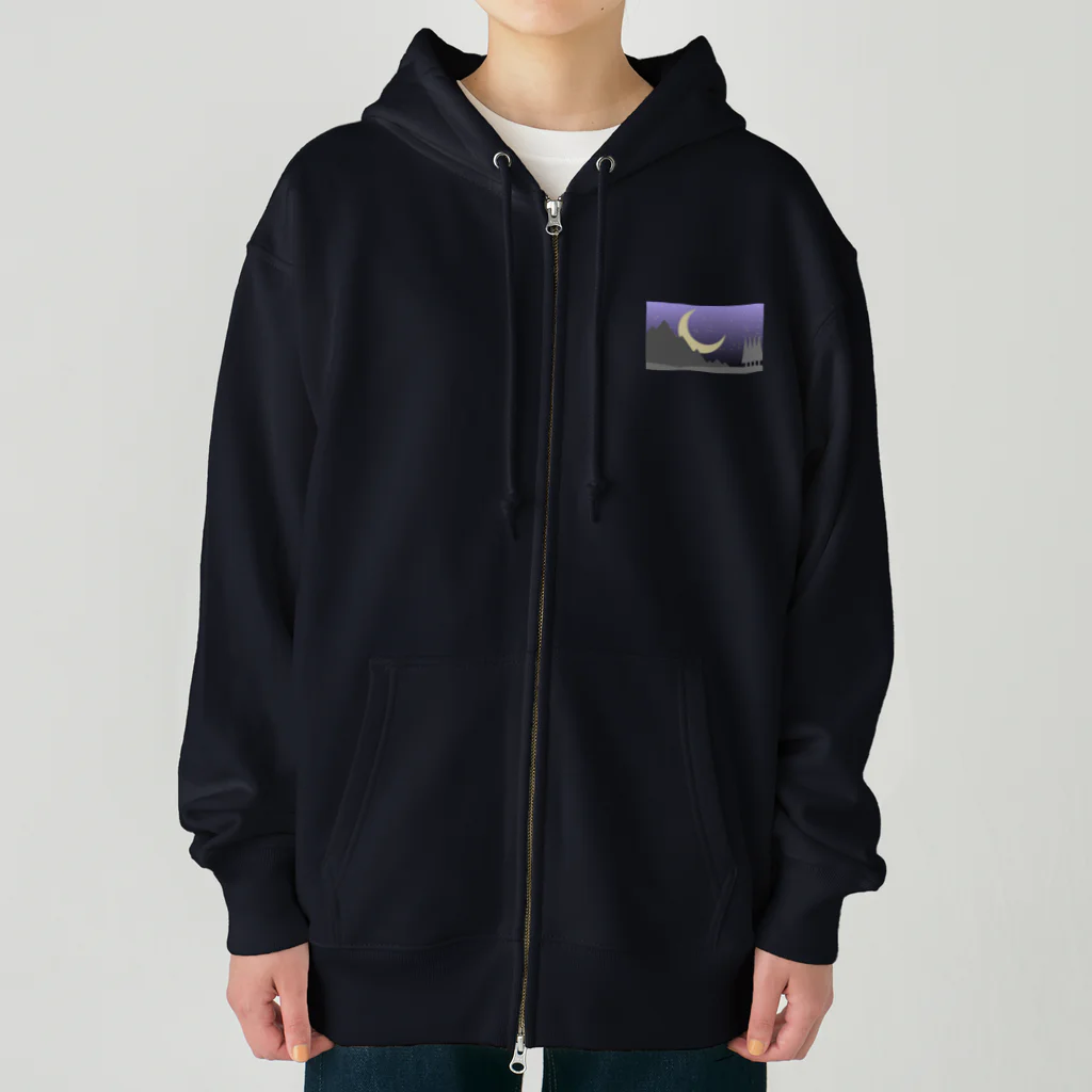 sandy-mのロッキー山脈の静かな夜 Heavyweight Zip Hoodie