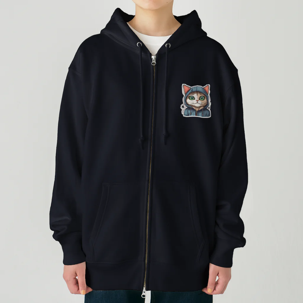 morohey_shopのツナ【TEAM キャット フード】ステッカー80×80、パーカー各種 Heavyweight Zip Hoodie