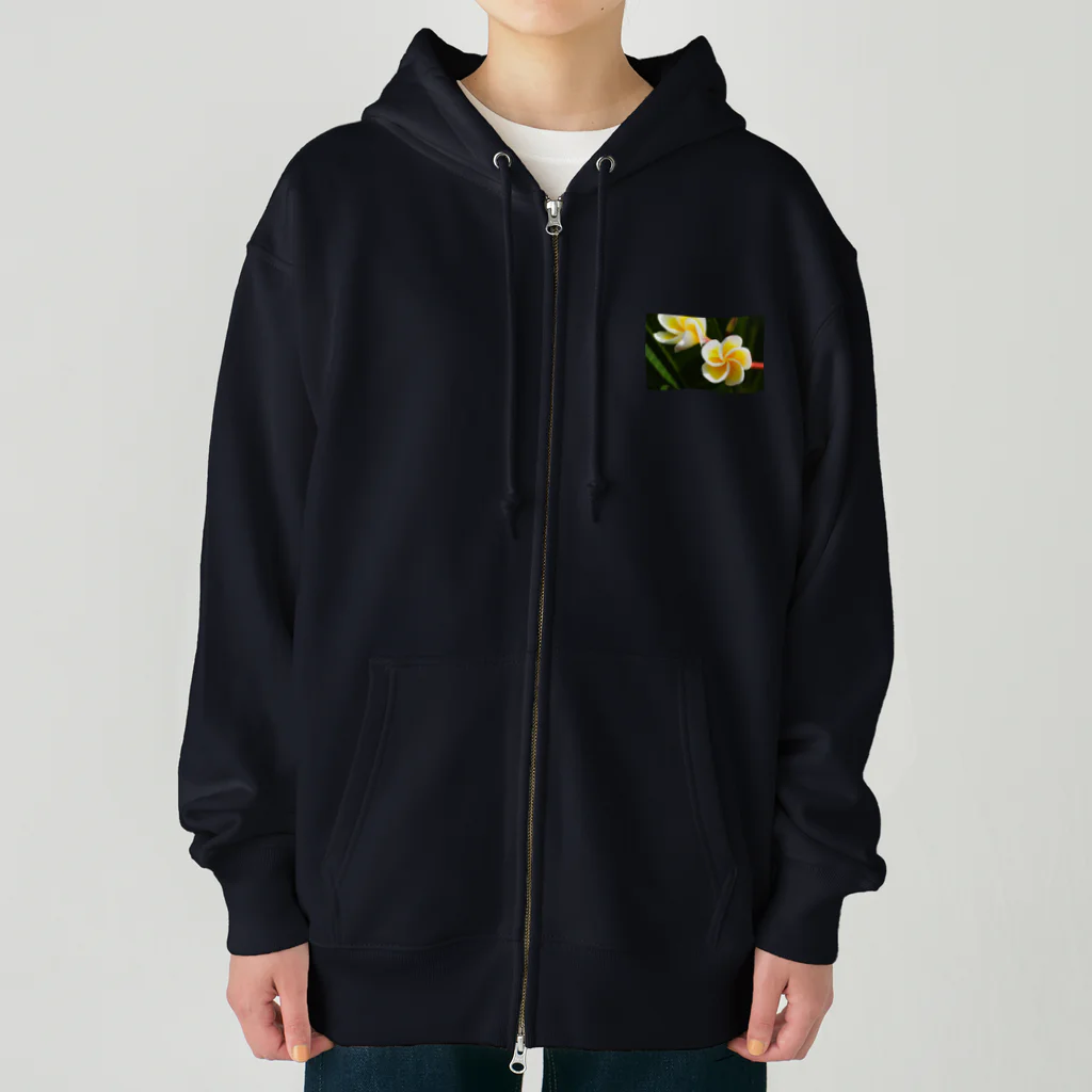 kamakiri3のFlower of the Heart　プルメリア Heavyweight Zip Hoodie