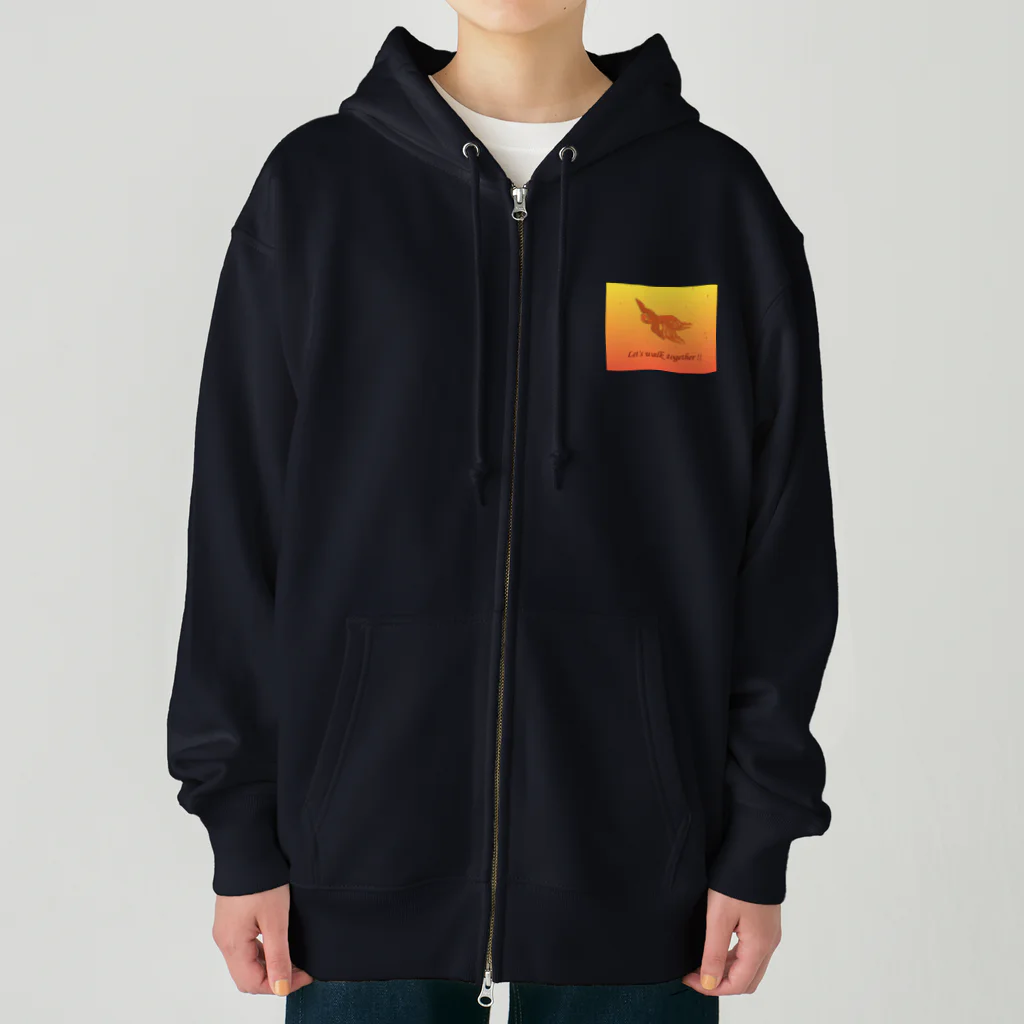 Momonngamonnga zakka の鳳凰のデザイン Heavyweight Zip Hoodie