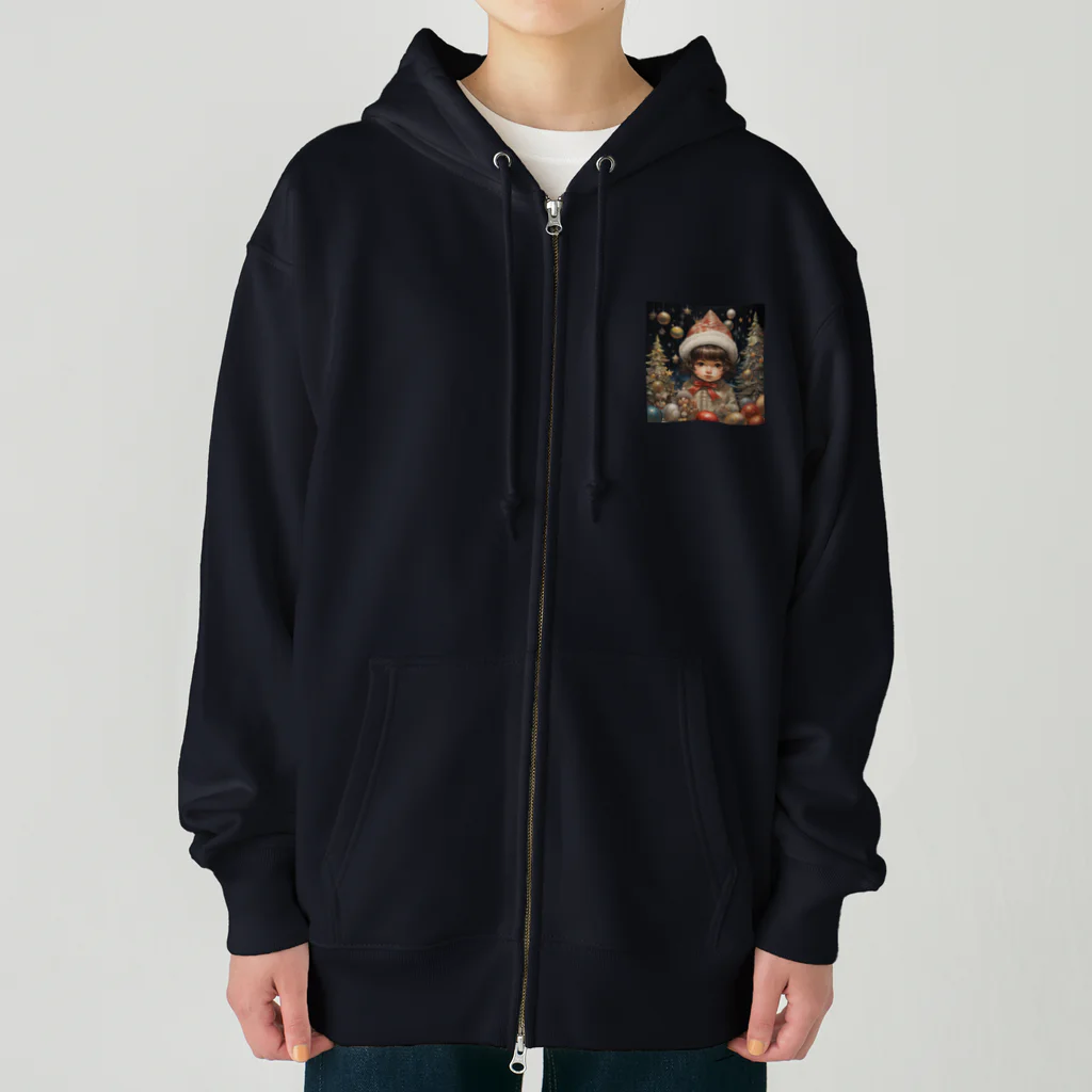 kobura05の星降る夜のクリスマスイノセンス Heavyweight Zip Hoodie