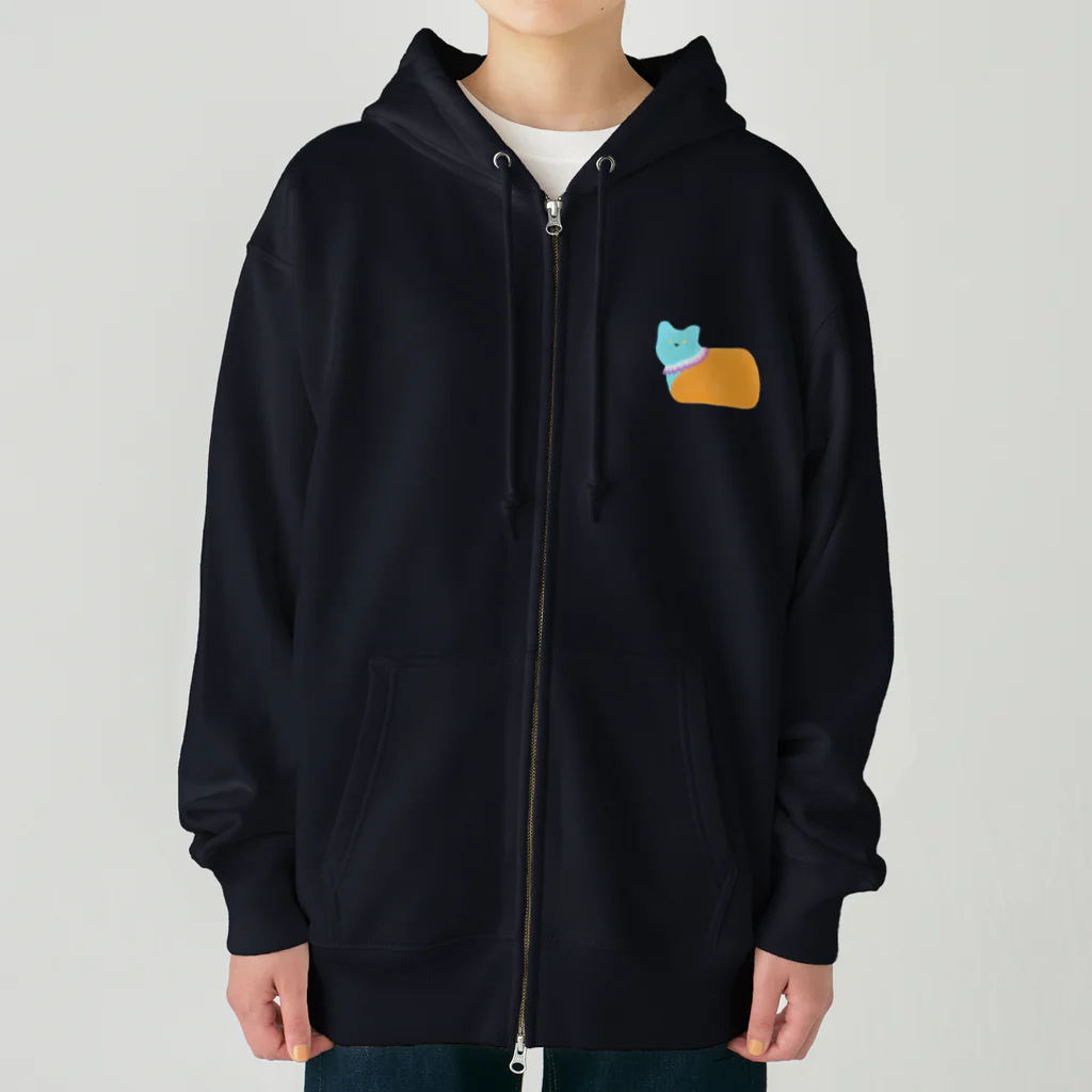 ロジローの丸っこいネコ神 Heavyweight Zip Hoodie