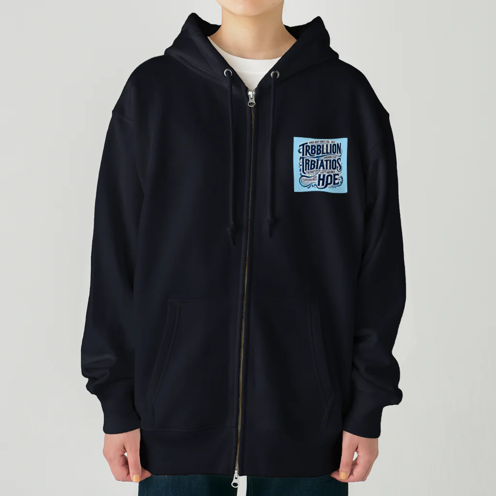 7no70の艱難は忍耐を生み、忍耐は品性、品性は希望を生む２ Heavyweight Zip Hoodie