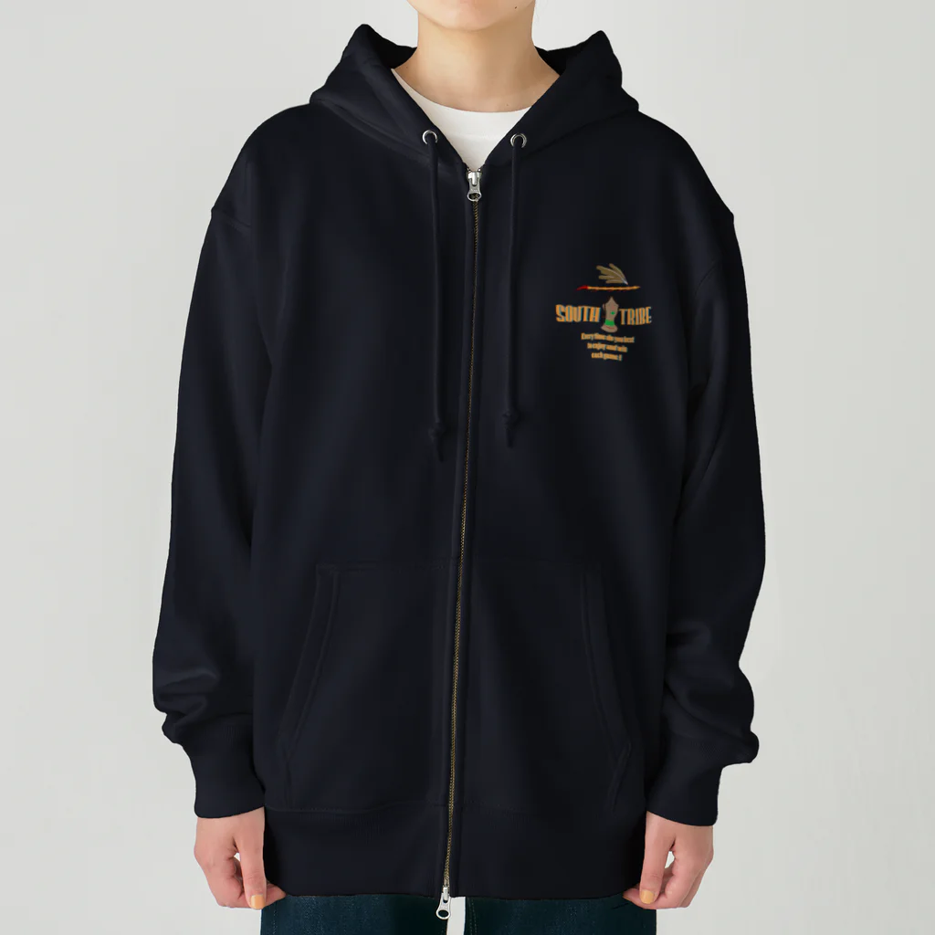 KIKUUUDESIGNのsouth tribe-2 Heavyweight Zip Hoodie