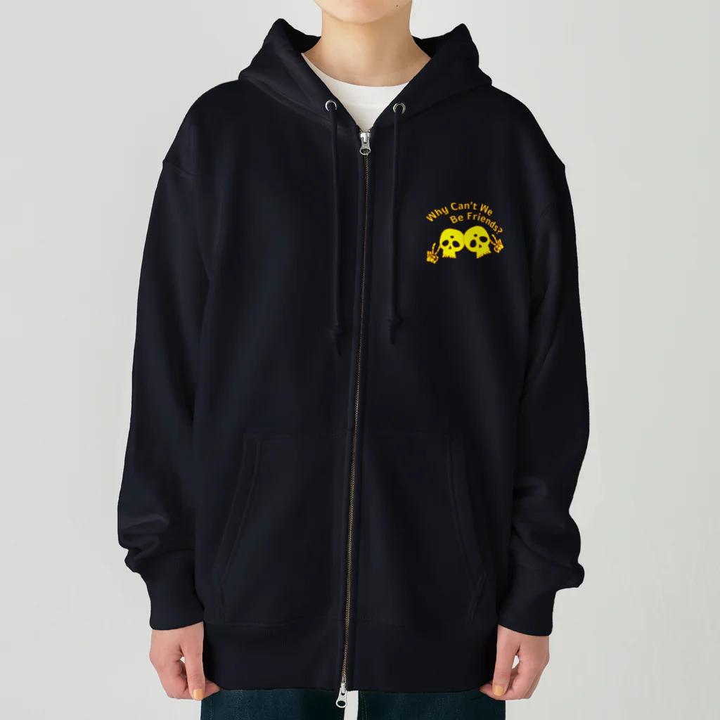 『NG （Niche・Gate）』ニッチゲート-- IN SUZURIのWhy Can't We Be Friends?（黄色） Heavyweight Zip Hoodie