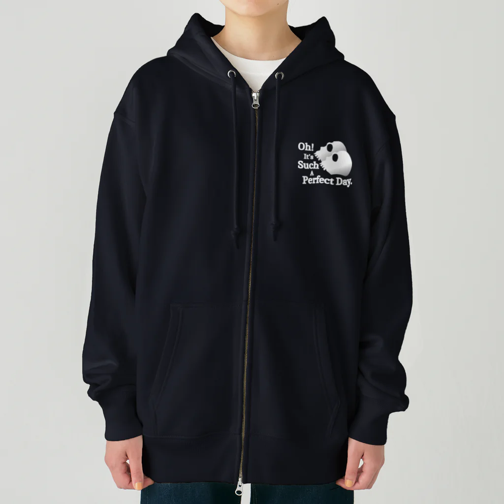 『NG （Niche・Gate）』ニッチゲート-- IN SUZURIのOh! It's Such A Perfectday.（白） Heavyweight Zip Hoodie