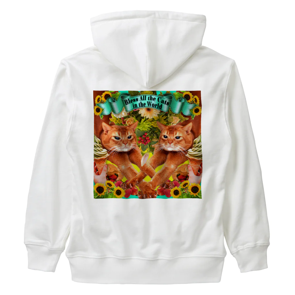 田中黄色水晶の💐🐈猫に祝福を💐🐈 Heavyweight Zip Hoodie