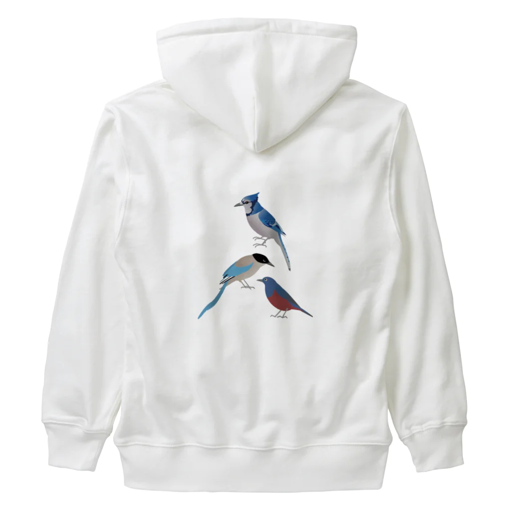 エダマメトイチ雑貨店のI love blue birds 3 -2 Heavyweight Zip Hoodie