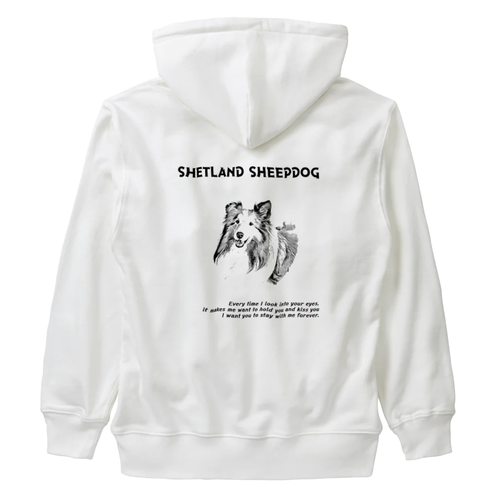 onehappinessのシェルティ　イラスト　forever Heavyweight Zip Hoodie