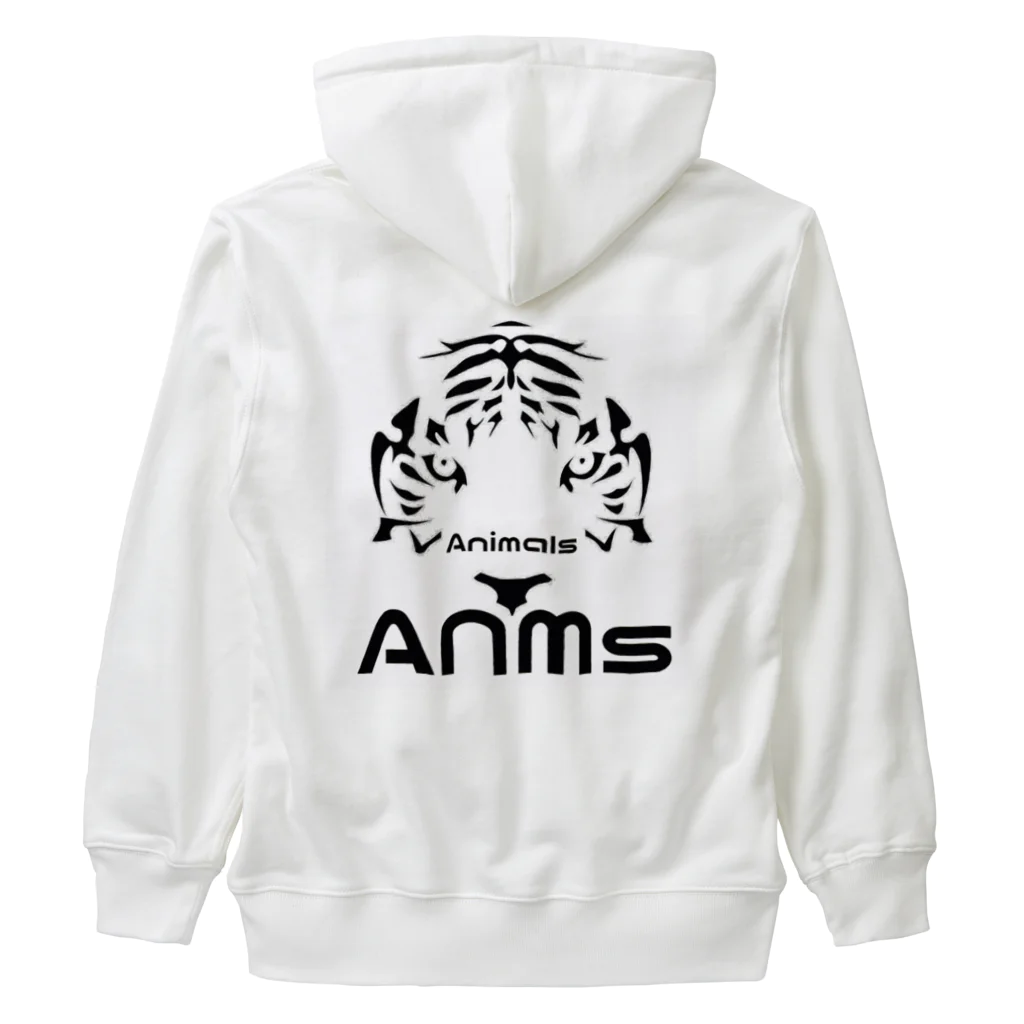 にー【ANMs】のAnimals ホワイトタイガー Heavyweight Zip Hoodie