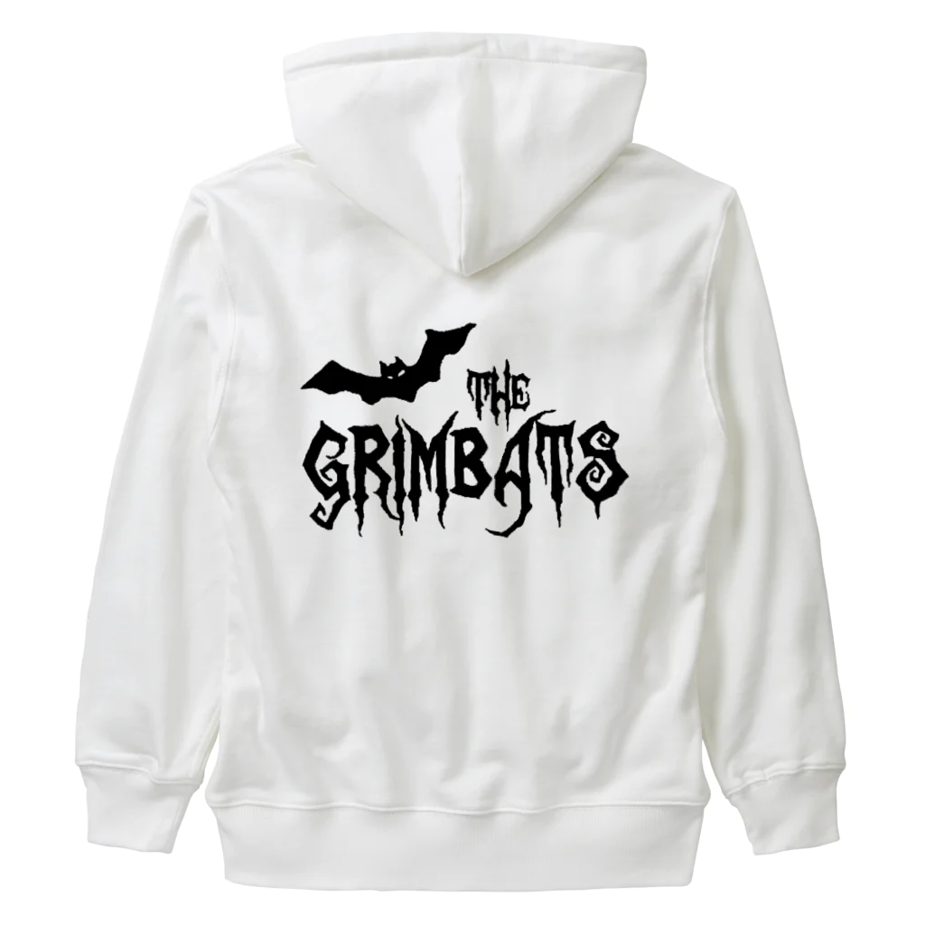 GRIMWORKSのGRIMBATS logo-1 Black Heavyweight Zip Hoodie