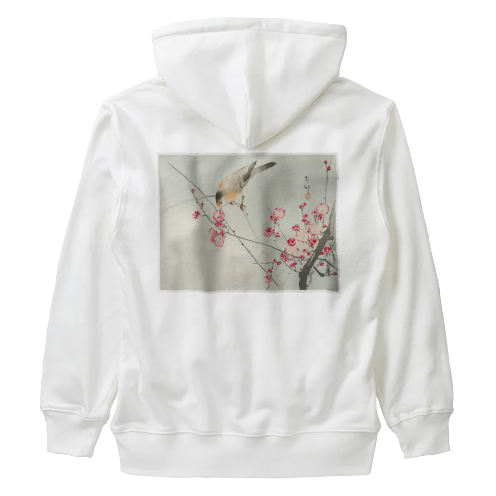 MUGEN ARTの小原古邨　梅に鶯　Ohara Koson / Songbird on blossom branch Heavyweight Zip Hoodie