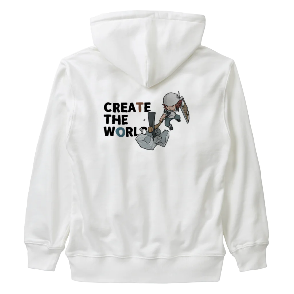 mocchi’s workshopのCREATE THE WORLD ヘビーウェイトジップパーカー