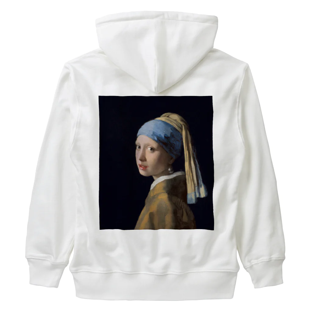 世界美術商店の真珠の耳飾りの少女 / Girl with a Pearl Earring Heavyweight Zip Hoodie