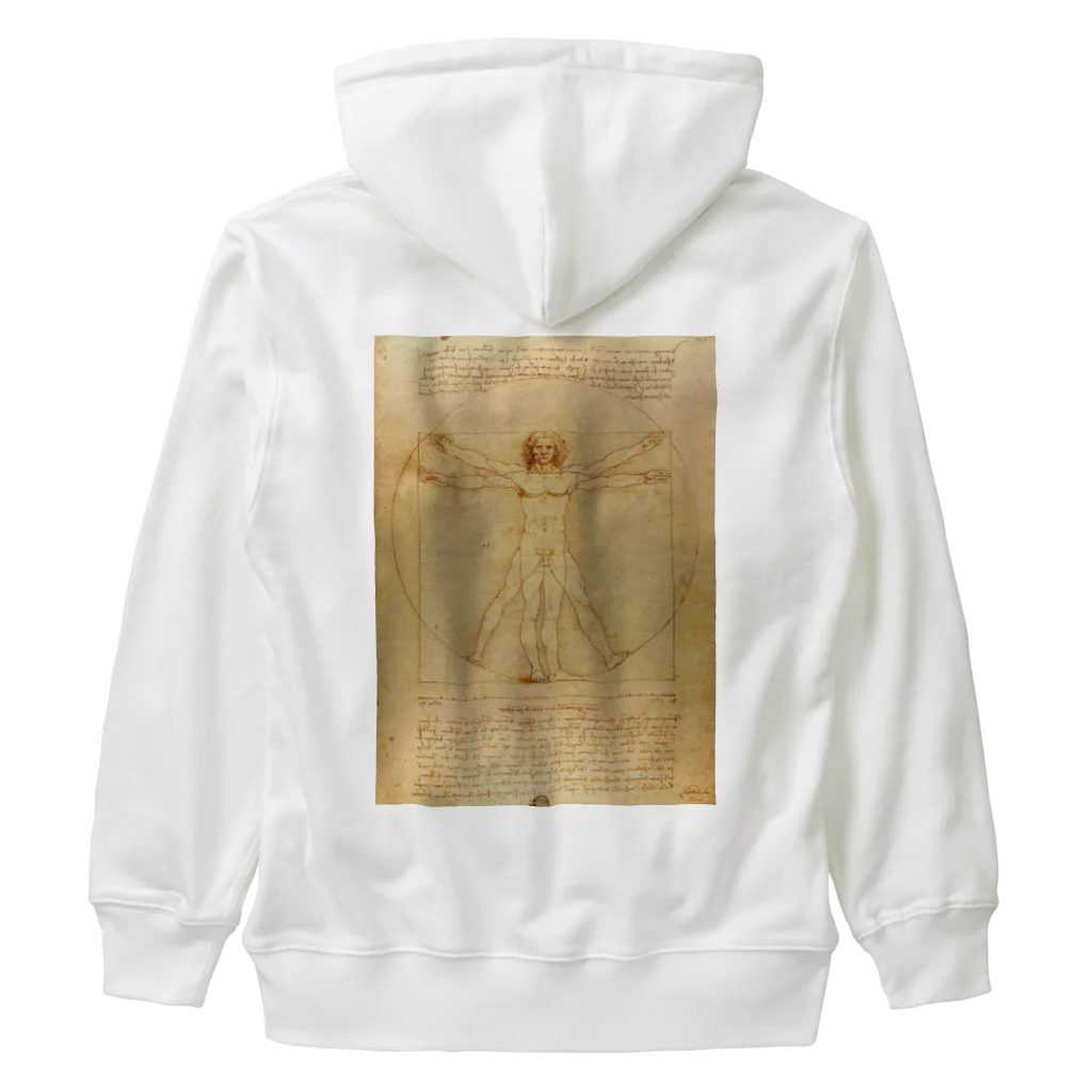 世界美術商店のウィトルウィウス的人体図 / Vitruvian Man Heavyweight Zip Hoodie