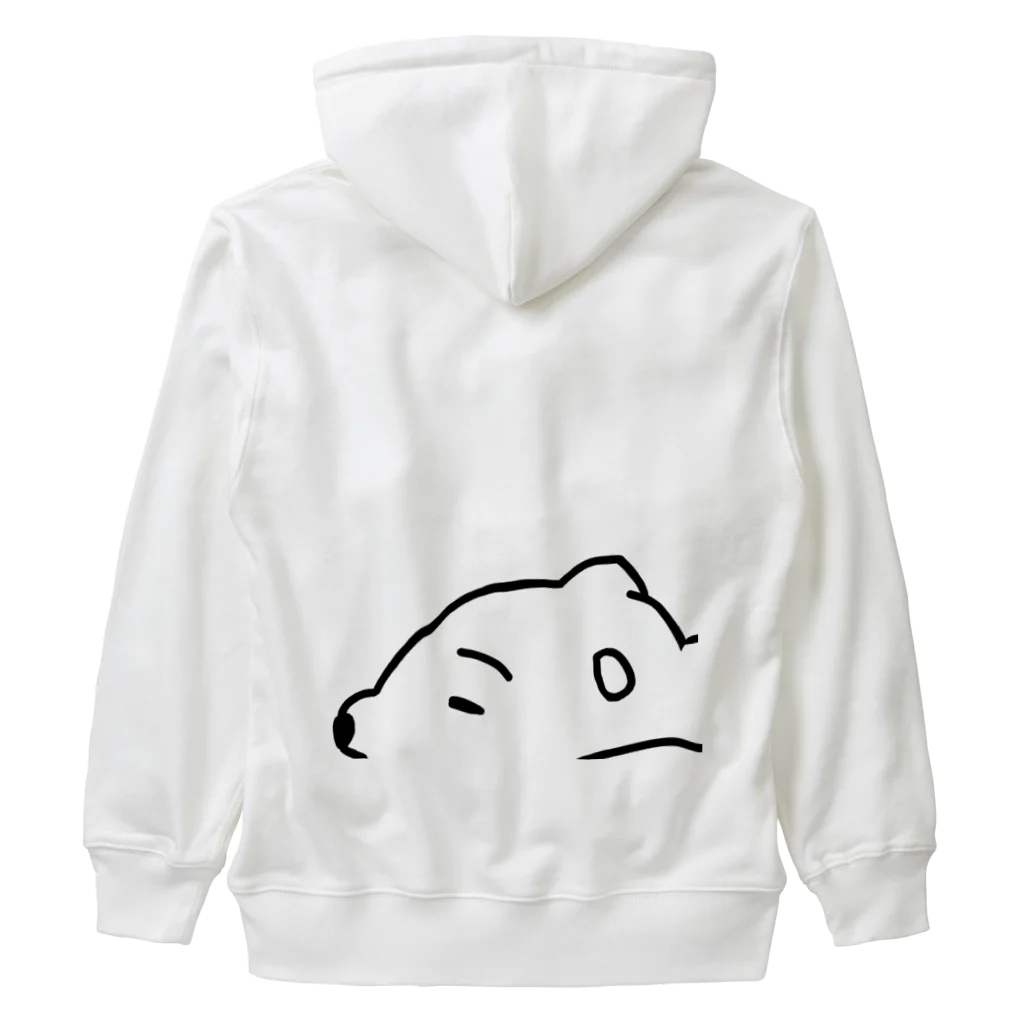 ラクガキ絵のだれてる白い生き物 Heavyweight Zip Hoodie