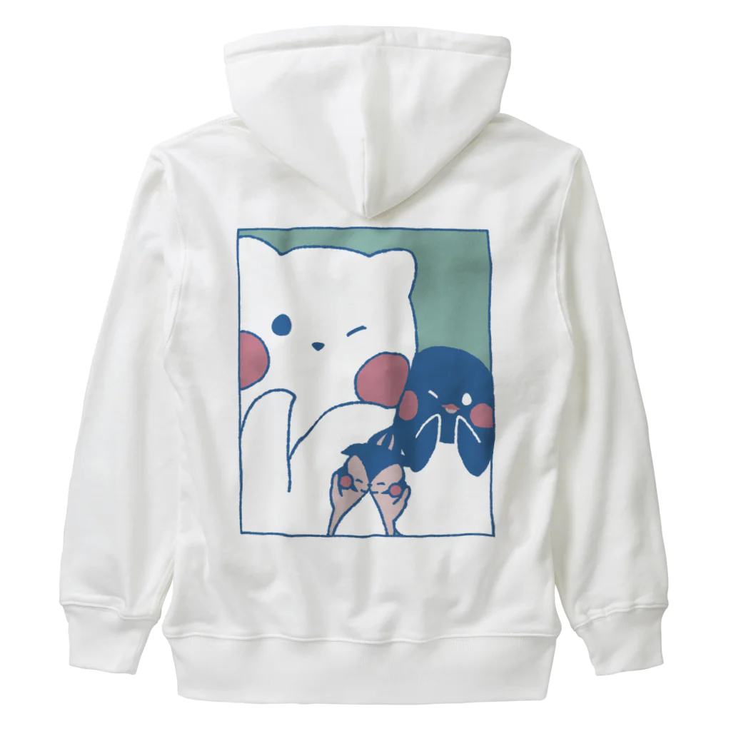 tafu tafuのかわいいポーズのしろぎんしま Heavyweight Zip Hoodie