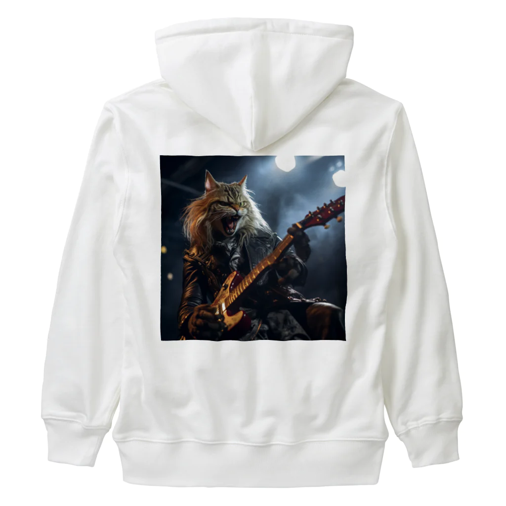 Gavi'sのRockなCat ギターバージョン3 Heavyweight Zip Hoodie