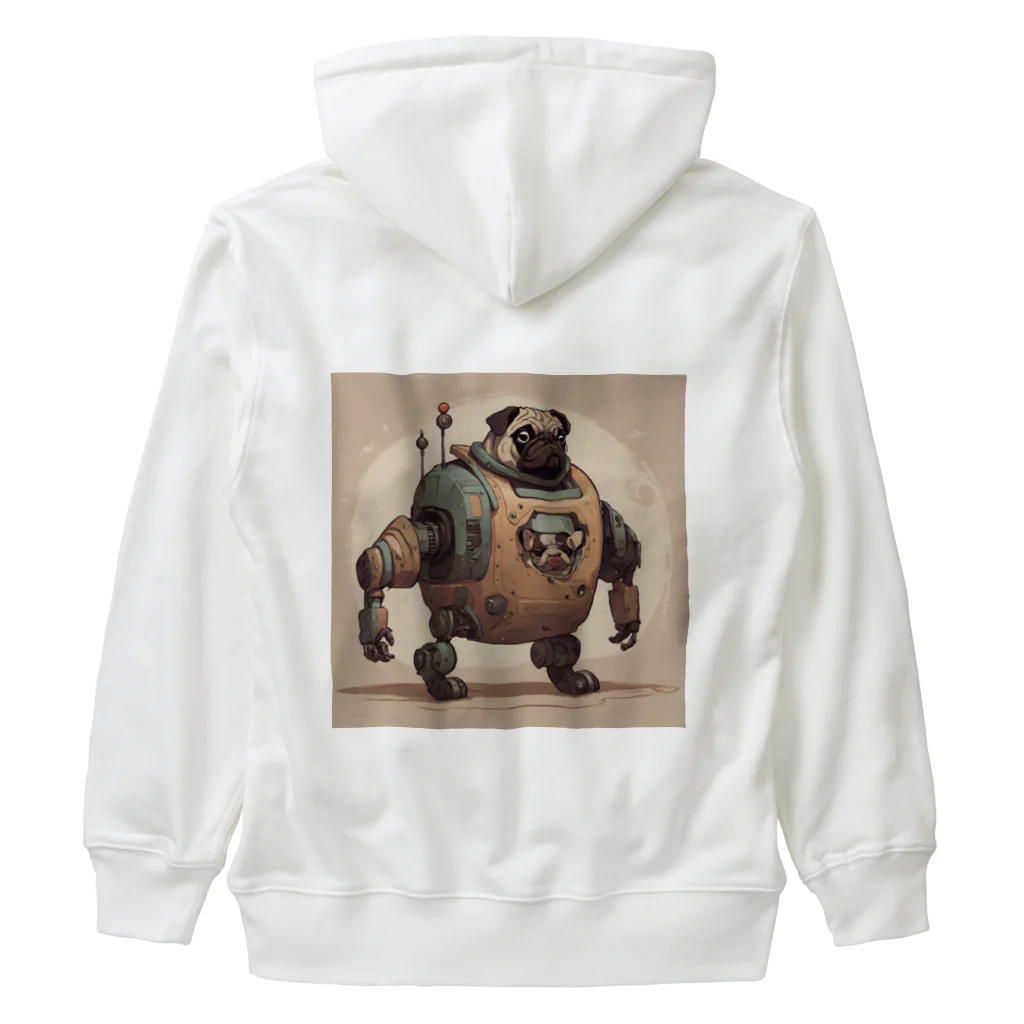 PUGおやじのロボパグ出動 Heavyweight Zip Hoodie