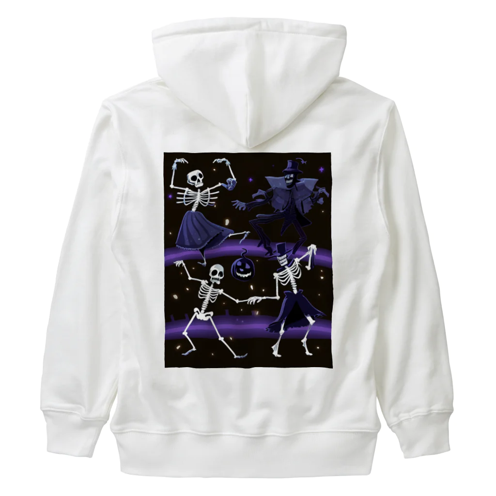 seasun011のハロウィンスケルトンダンス04　バックプリント Heavyweight Zip Hoodie