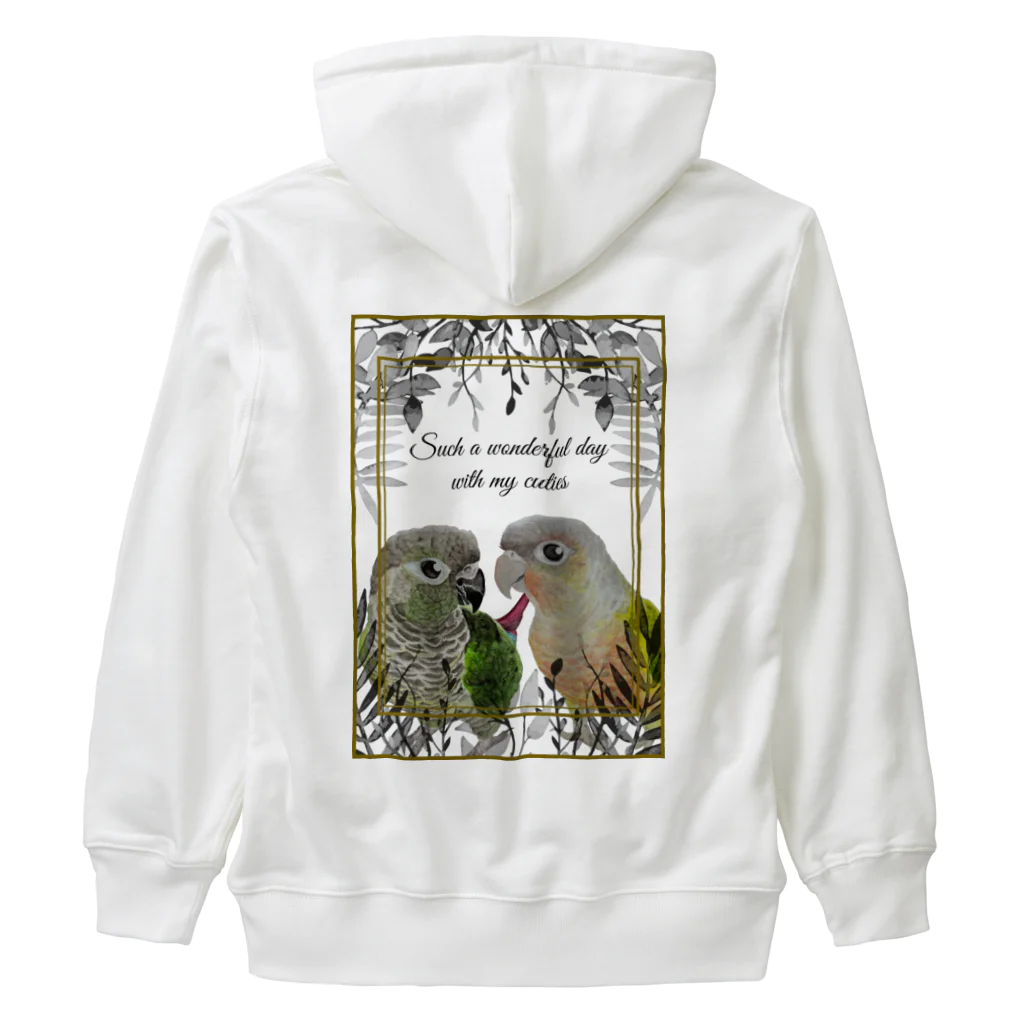 mariechan_koboの050 Such a wonderful day ウロコインコノーマル＆パイナップル Heavyweight Zip Hoodie