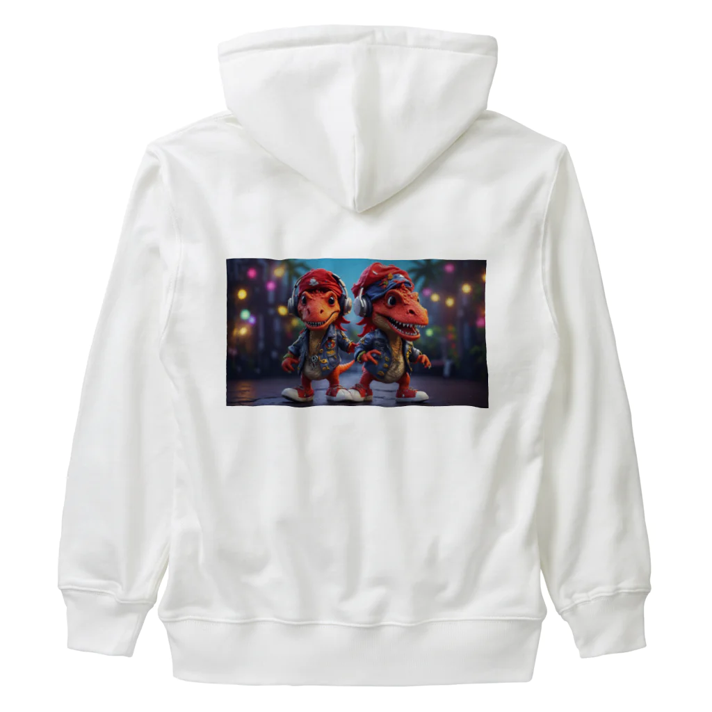 cha-yanのフェス好き恐竜 Heavyweight Zip Hoodie