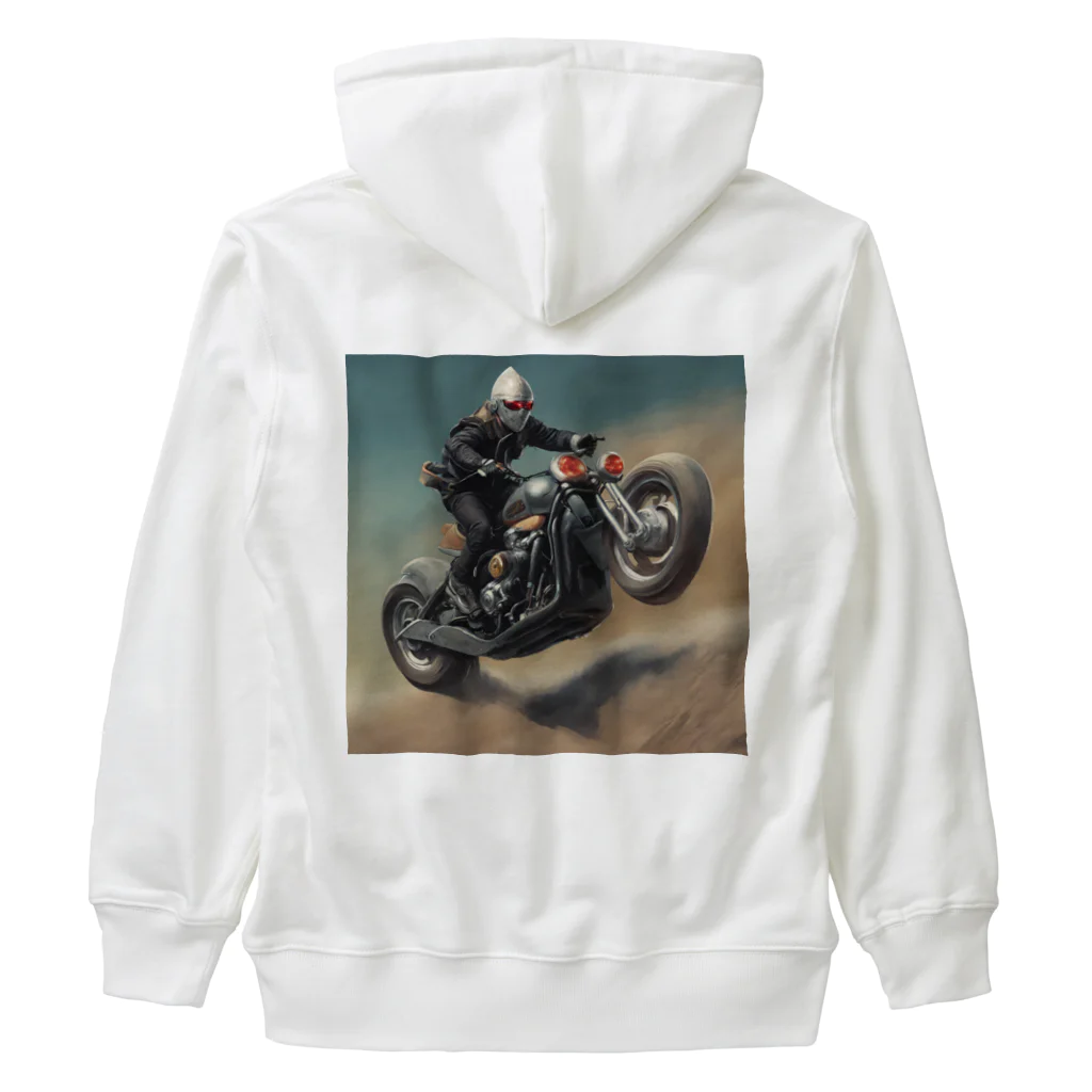 Yamapの仮面のバイク乗り Heavyweight Zip Hoodie