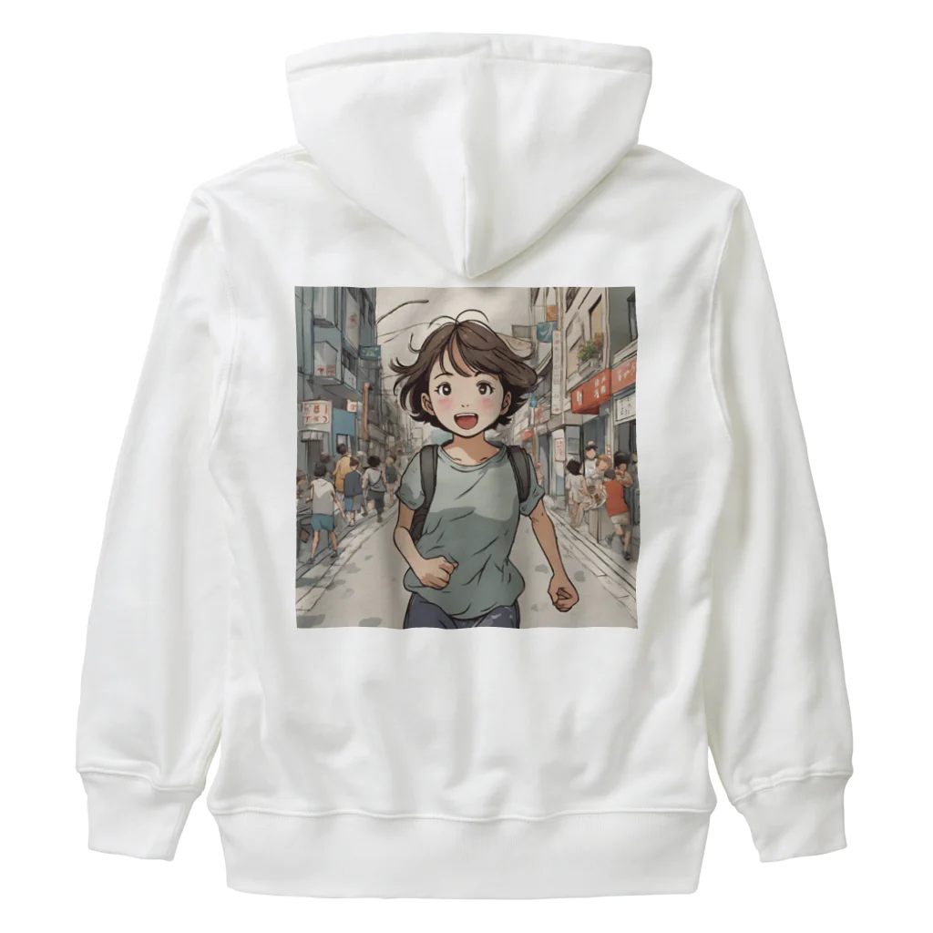 底辺の底辺好きな事を気ままに…。の走る元気な女の子 Heavyweight Zip Hoodie