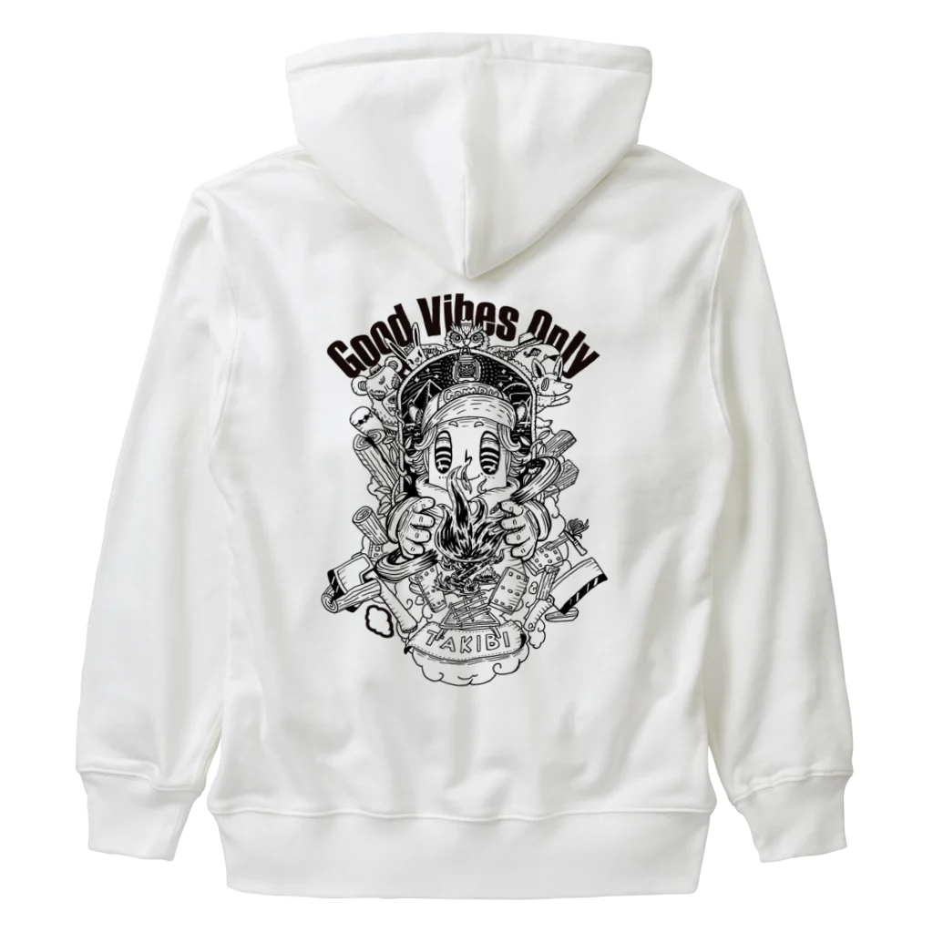 colone | Artwork by yanagiのGood vibes only Heavyweight Zip Hoodie