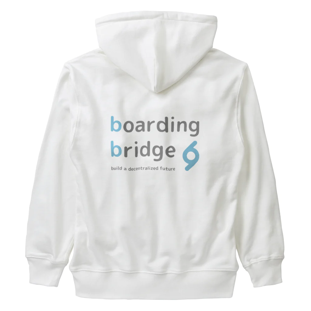 boarding bridgeのbb hoodie (white) Heavyweight Zip Hoodie