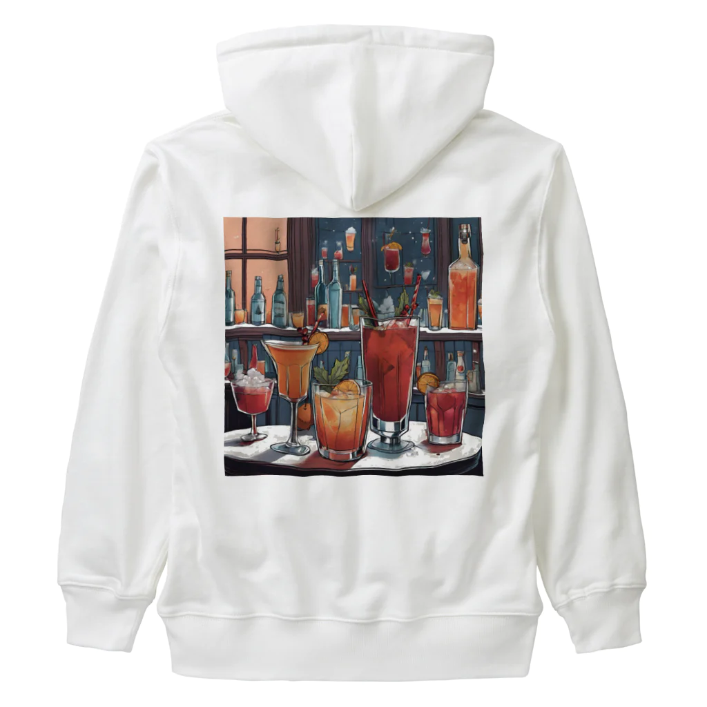 ReoReo-Artの冬のカクテルシリーズ Heavyweight Zip Hoodie