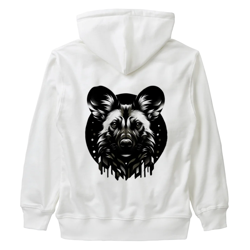 VogueVistaの African wild dog Heavyweight Zip Hoodie