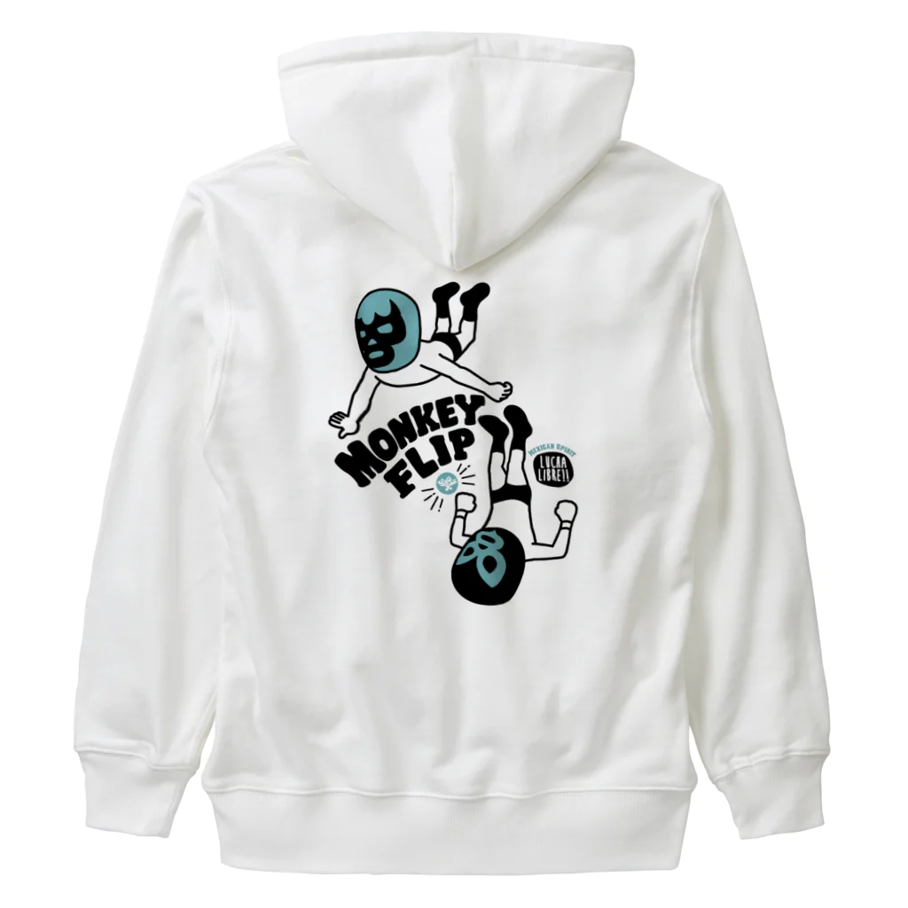 LUCHAの(バックプリント)MONKEY FLIP Heavyweight Zip Hoodie