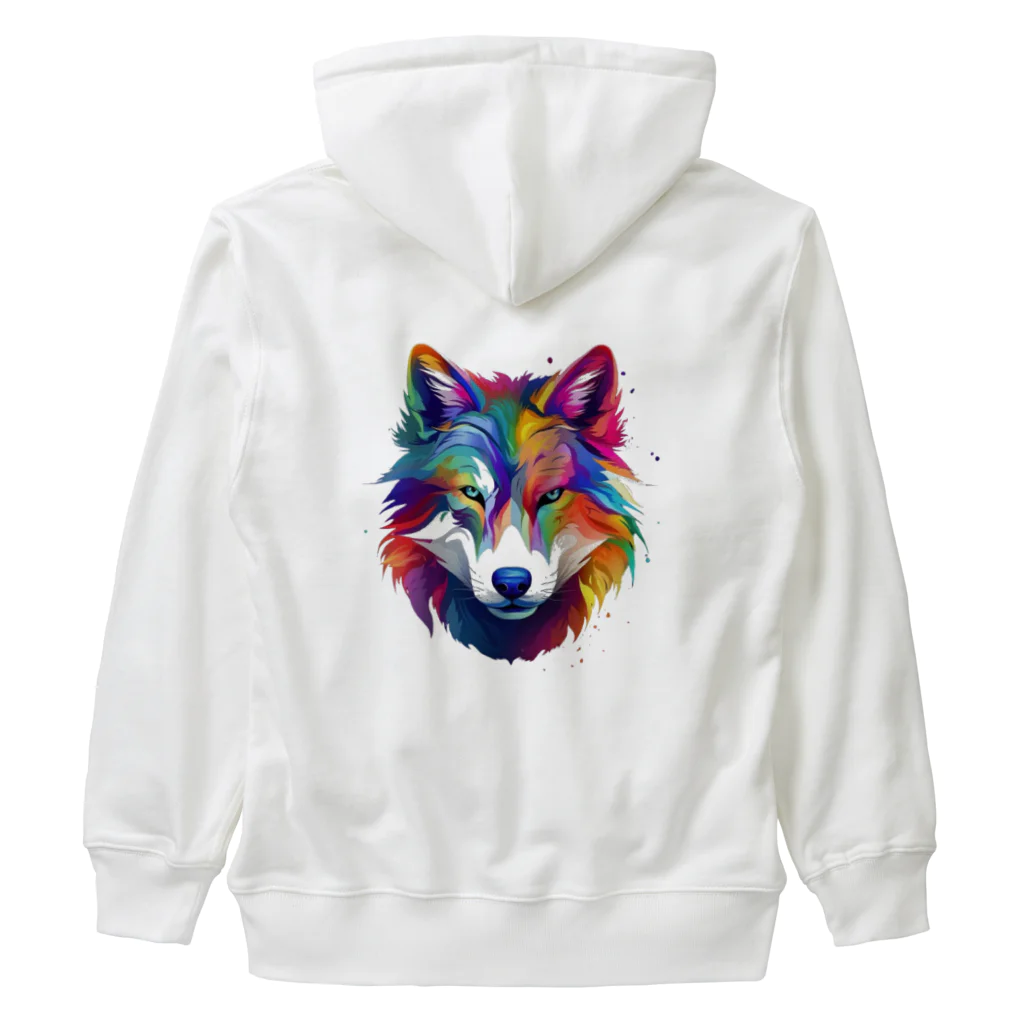 MK's SOLUTIONのカラフルなおおかみ Heavyweight Zip Hoodie