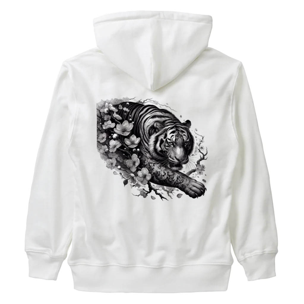 仇桜商会の虎×桜 Heavyweight Zip Hoodie