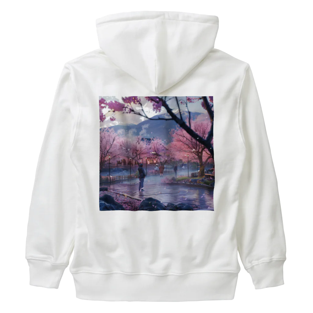 AQUAMETAVERSEの満開の桜を鑑賞する私 アメジスト 2846 Heavyweight Zip Hoodie