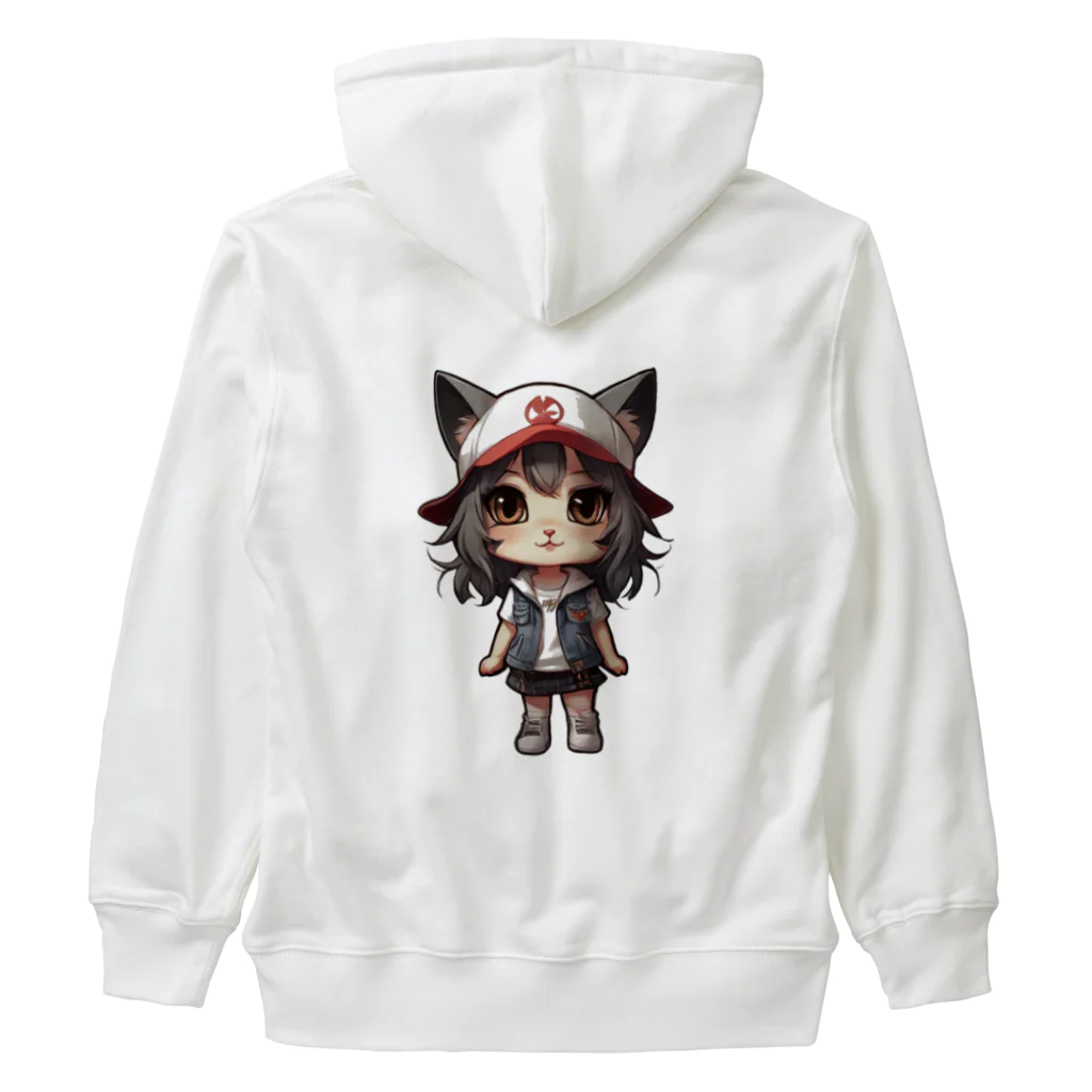 RANRAN2432MPJの猫派アイドル【にゃ美ちゃん】 Heavyweight Zip Hoodie