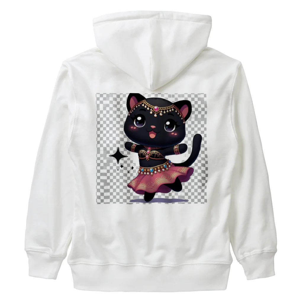 ベリーBellyの黒猫ベリーダンス Heavyweight Zip Hoodie