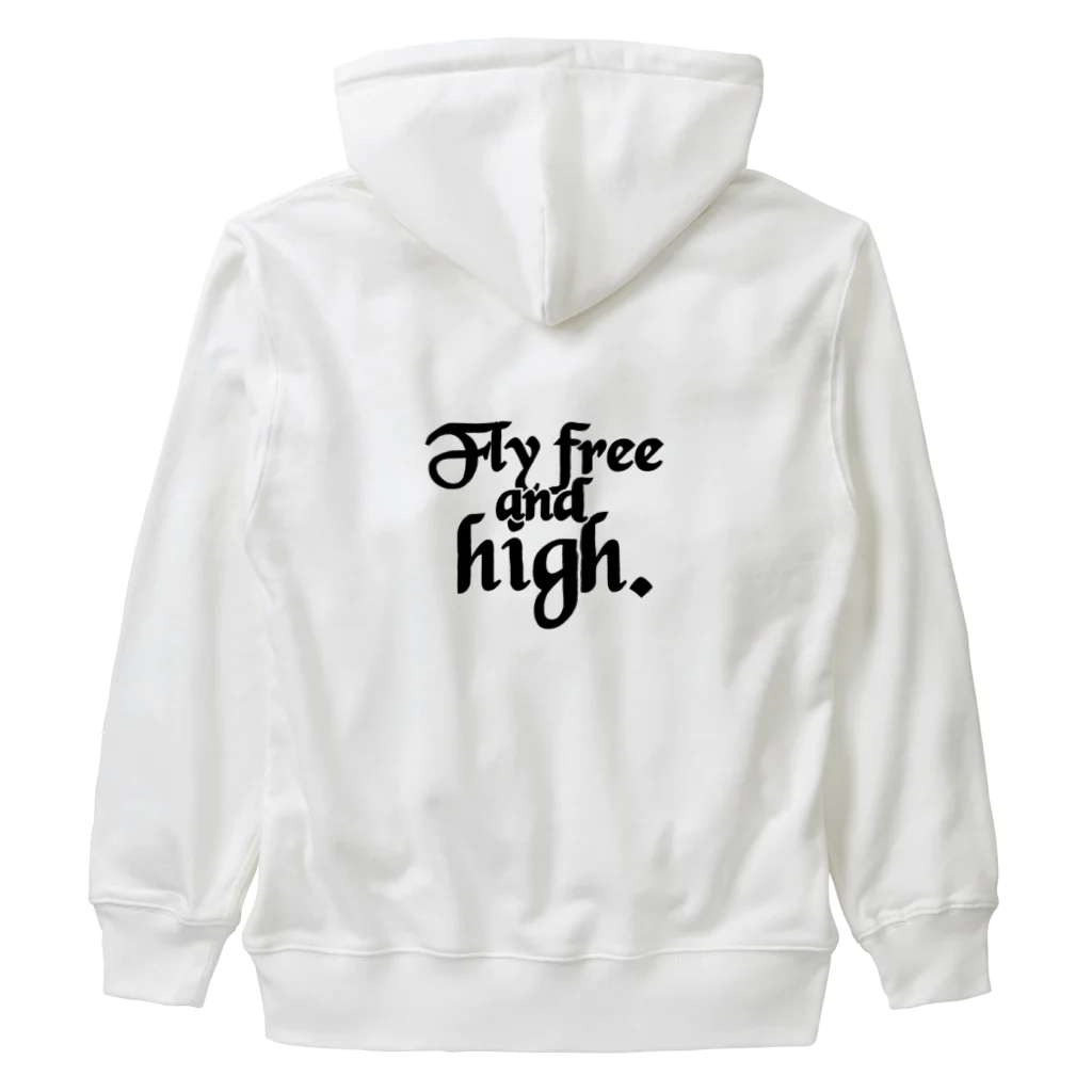 TaDan_StoreのFly free and high.【背面】 Heavyweight Zip Hoodie