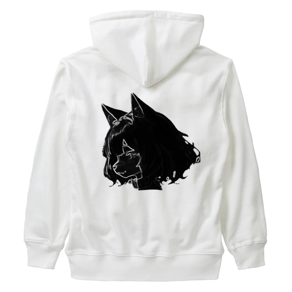 もけもけモンモンのウサギの女の子　メイド　ケモナー　ネザーランドドワーフ Heavyweight Zip Hoodie