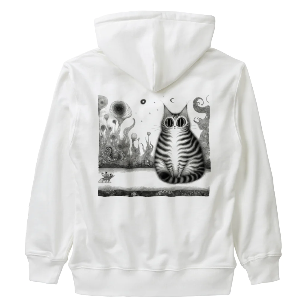 暴走三輪車のクリクリおめめの不思議猫ちゃん Heavyweight Zip Hoodie