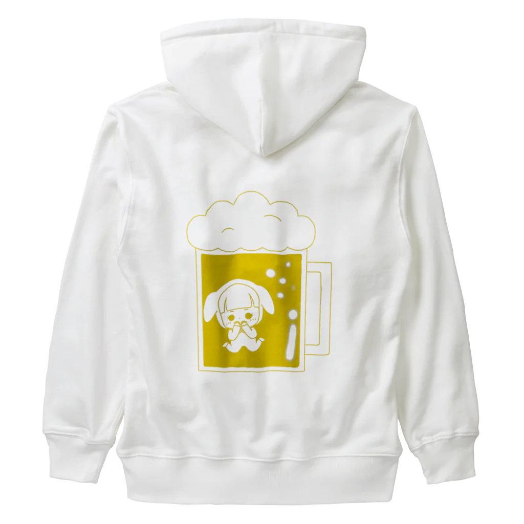 milkyway.77のビールに溺れるアルラビちゃん(背面) Heavyweight Zip Hoodie