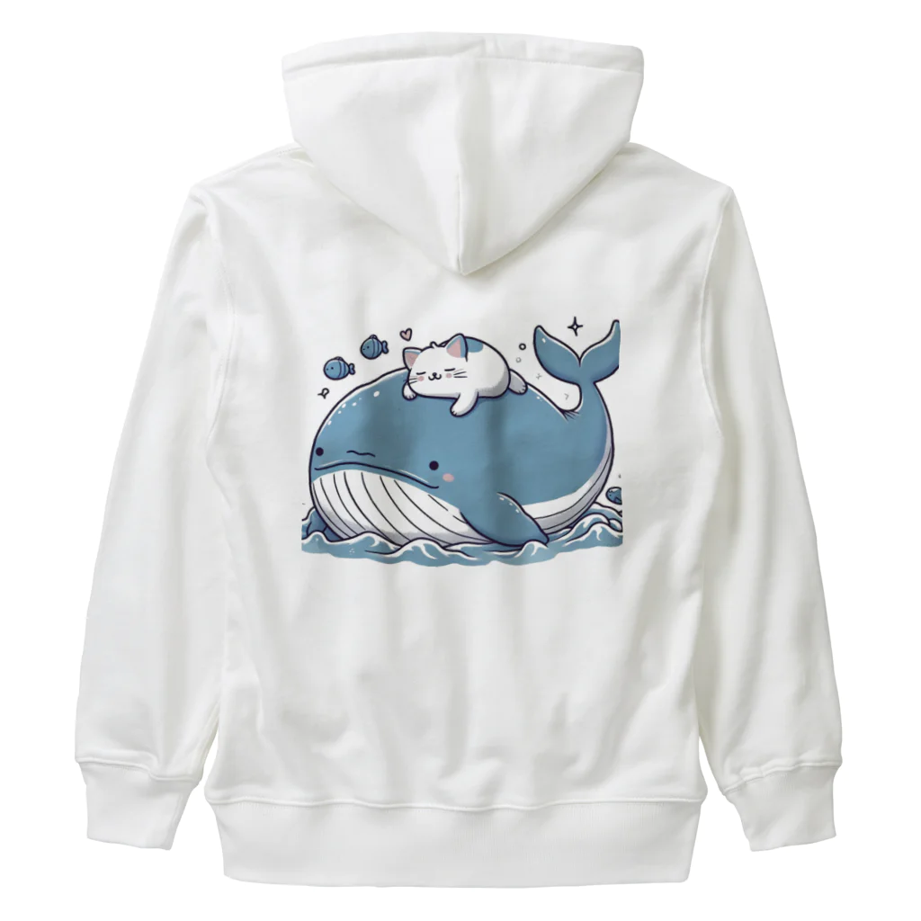 ニャーちゃんショップの眠りネコ Heavyweight Zip Hoodie