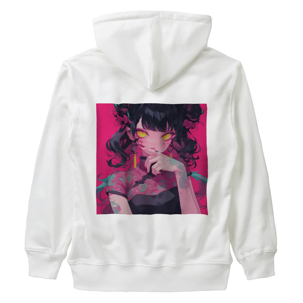 日本神話のtattoo girl Heavyweight Zip Hoodie