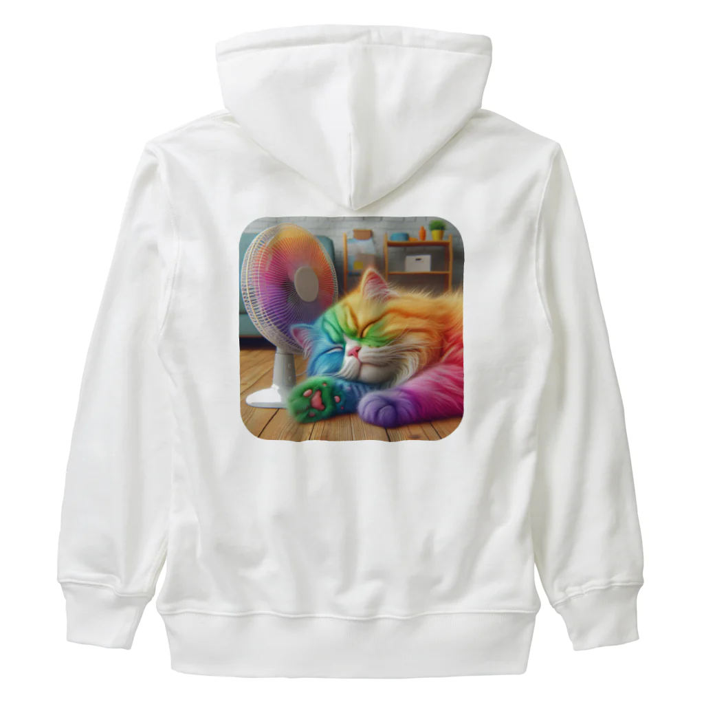 ニャーちゃんショップの眠りネコ Heavyweight Zip Hoodie